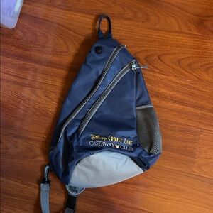 Disney Cruise Line Navy and Gray Sling Bag